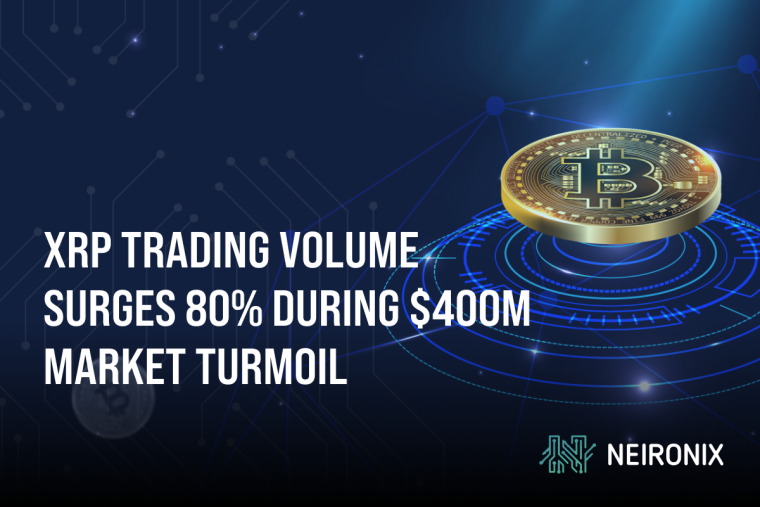 XRP Trading Volume Surges 80% During $400M Crypto Market Turmoil