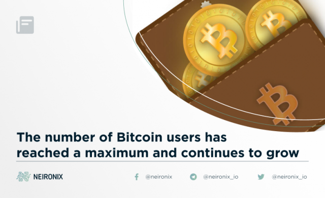 The number of Bitcoin users has reached a maximum and continues to grow