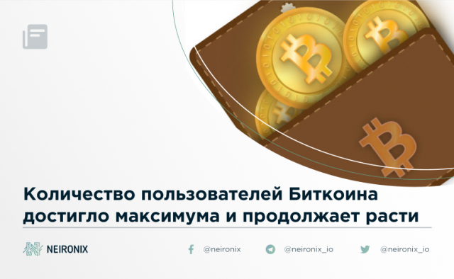 Количество пользователей Биткоина достигло максимума и продолжает расти