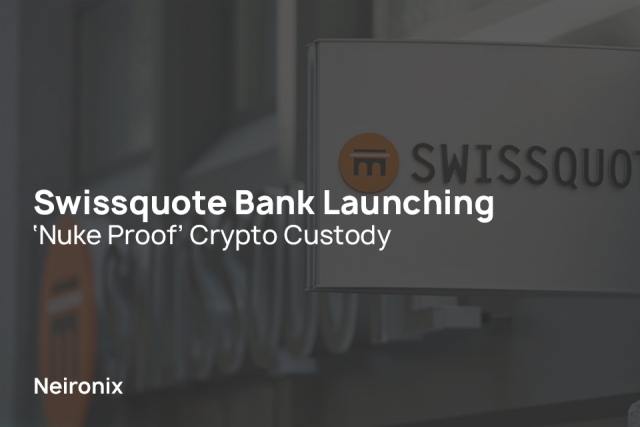 Swissquote Bank Launching ‘Nuke Proof’ Crypto Custody