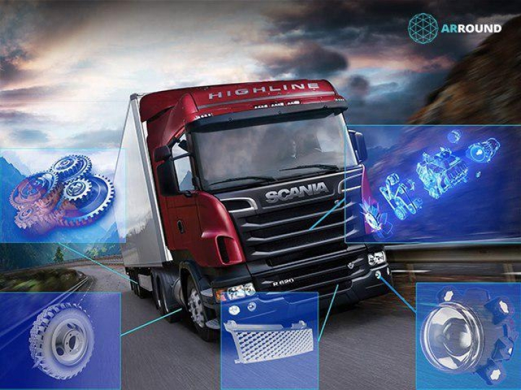 Scania and ARROUND will release ads with augmented reality