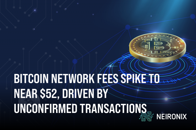 Bitcoin Network Fees Spike to Near $52, Driven by Unconfirmed Transactions