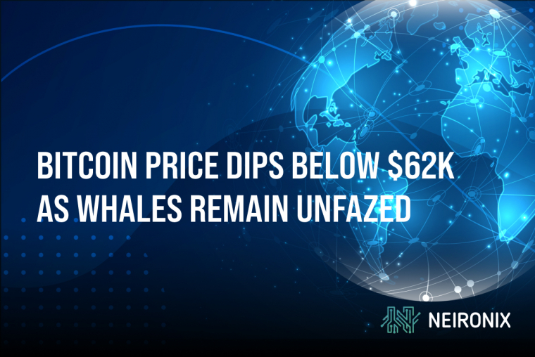 Bitcoin Price Dips Below $62K as Whales Remain Unfazed