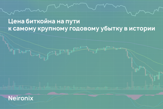 Цена биткоина на пути к самому крупному годовому убытку в истории
