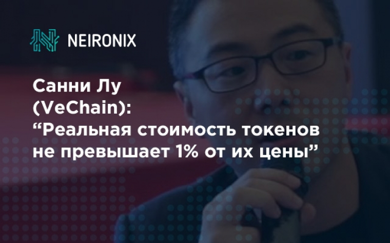 Санни Лу (VeChain): “Реальная стоимость токенов не превышает 1% от их цены”