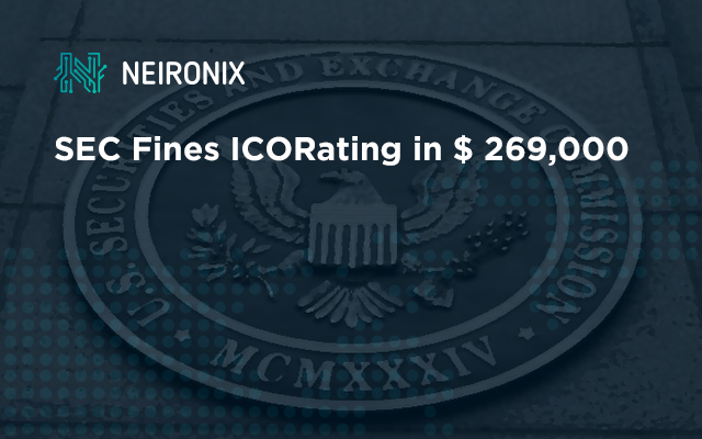 SEC Fines ICORating in $ 269,000