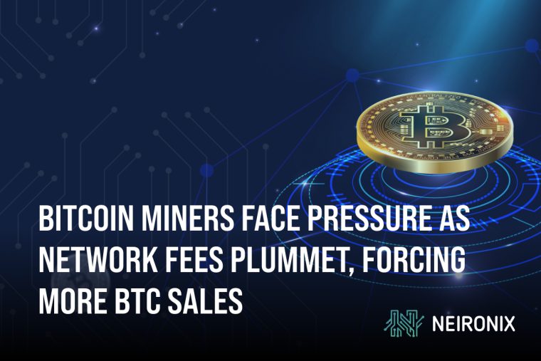 Bitcoin Miners Face Pressure as Network Fees Plummet, Forcing More BTC Sales