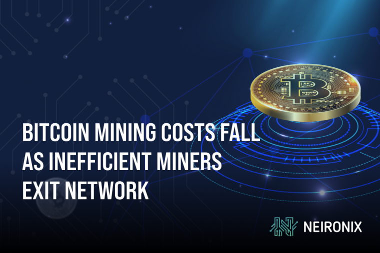 Bitcoin Mining Costs Fall as Inefficient Miners Exit Network